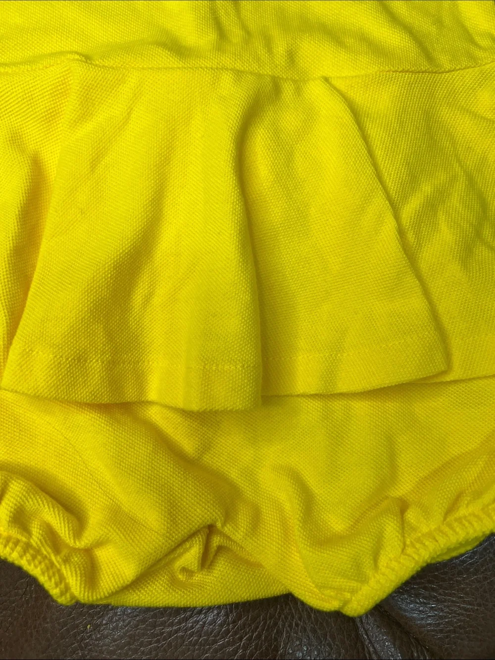 Ralph Lauren Bright Yellow Baby Polo Peplum Romper
